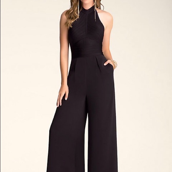 bebe halter jumpsuit